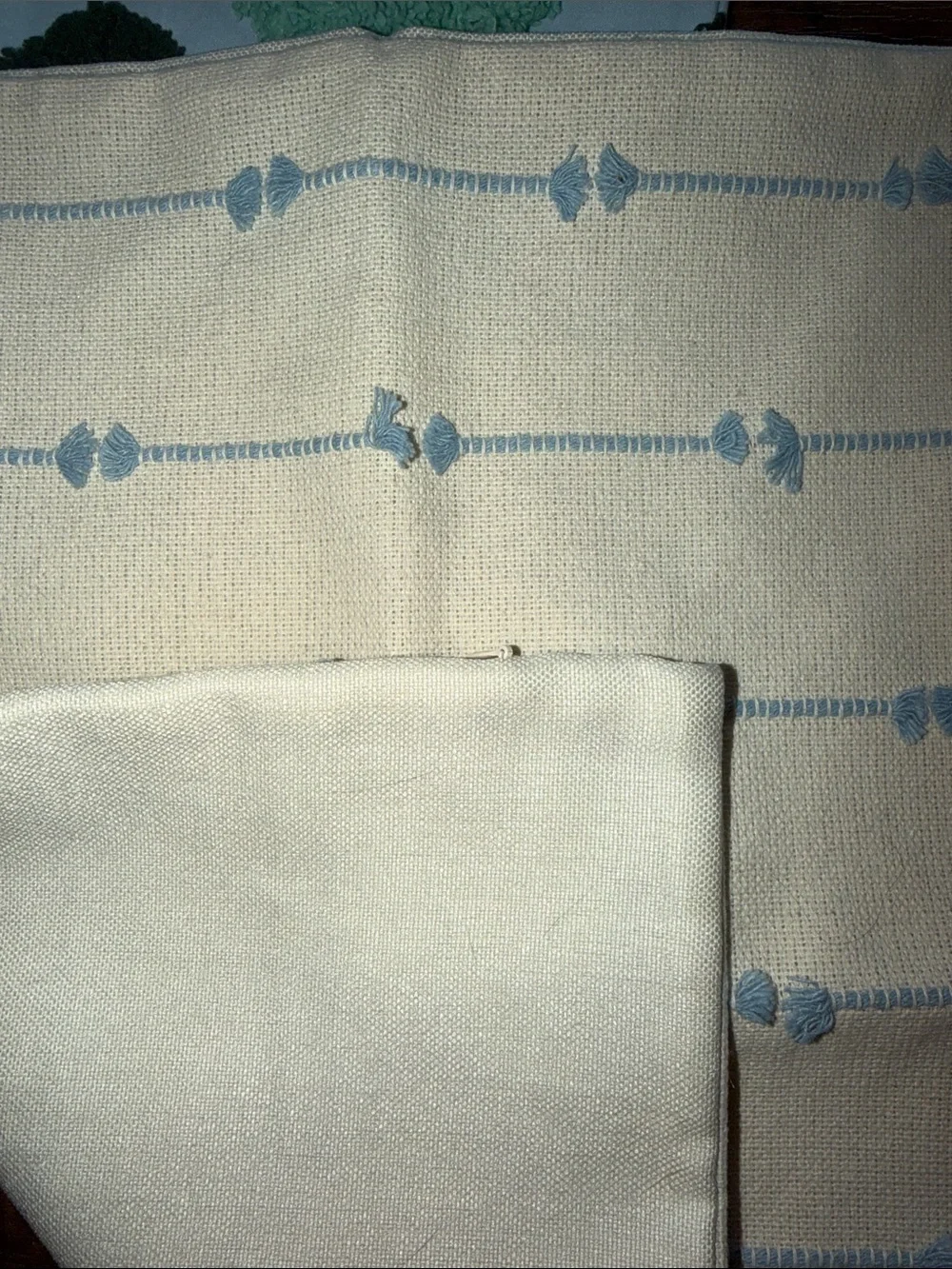 Set of 4 Decorative Throw Pillow Covers - Blue, Cream, Green, Blush 18x18